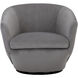 Treviso Antonio Charcoal Swivel Lounge Chair, Swivel